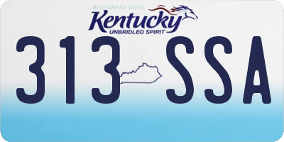 KY license plate 313SSA