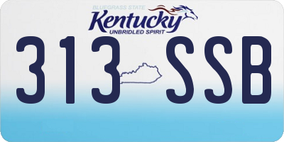 KY license plate 313SSB