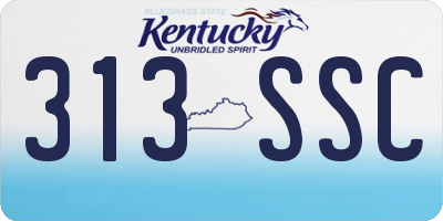 KY license plate 313SSC