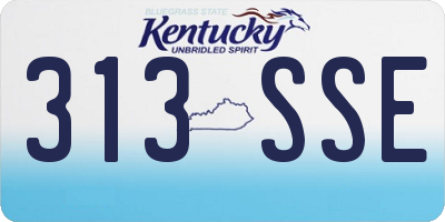 KY license plate 313SSE