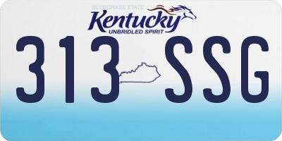 KY license plate 313SSG