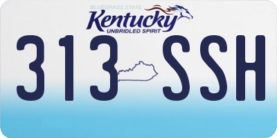KY license plate 313SSH