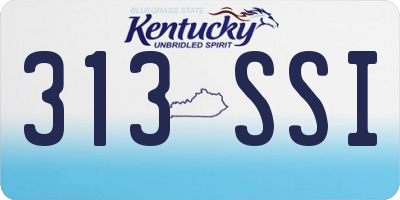 KY license plate 313SSI