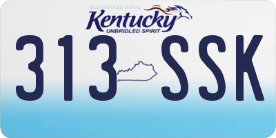 KY license plate 313SSK