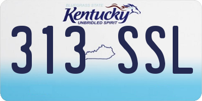 KY license plate 313SSL