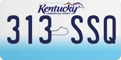 KY license plate 313SSQ
