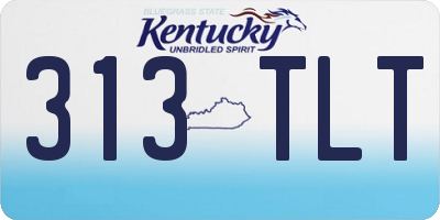 KY license plate 313TLT