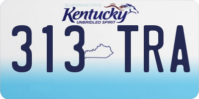 KY license plate 313TRA