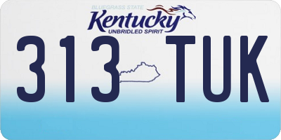 KY license plate 313TUK