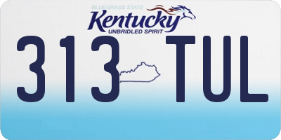 KY license plate 313TUL