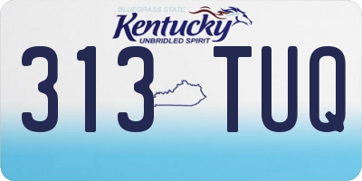 KY license plate 313TUQ