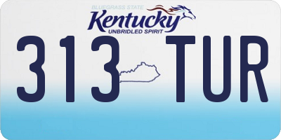 KY license plate 313TUR