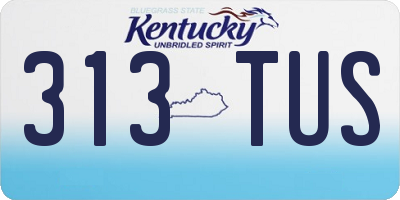 KY license plate 313TUS