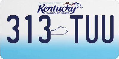 KY license plate 313TUU