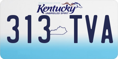KY license plate 313TVA