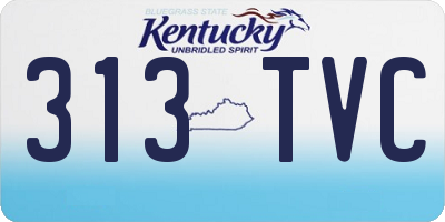 KY license plate 313TVC