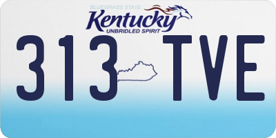 KY license plate 313TVE
