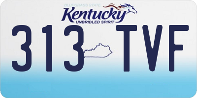 KY license plate 313TVF