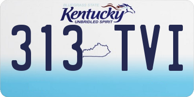 KY license plate 313TVI