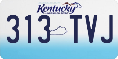 KY license plate 313TVJ