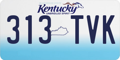 KY license plate 313TVK