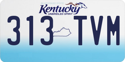 KY license plate 313TVM