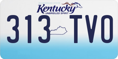 KY license plate 313TVO