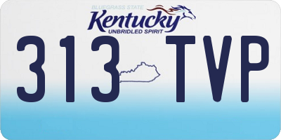 KY license plate 313TVP