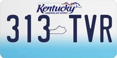 KY license plate 313TVR