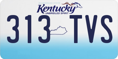 KY license plate 313TVS