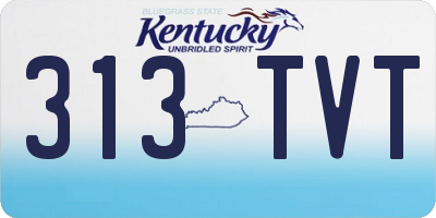 KY license plate 313TVT