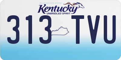 KY license plate 313TVU