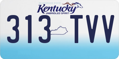 KY license plate 313TVV