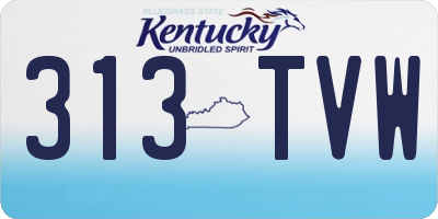 KY license plate 313TVW
