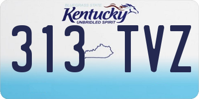 KY license plate 313TVZ
