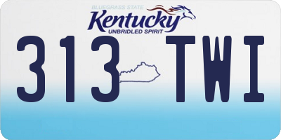 KY license plate 313TWI