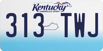 KY license plate 313TWJ