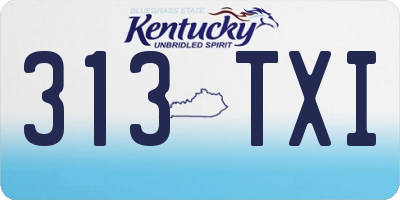 KY license plate 313TXI