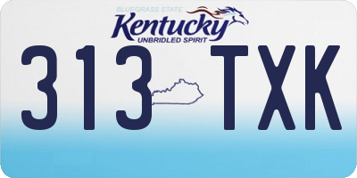 KY license plate 313TXK