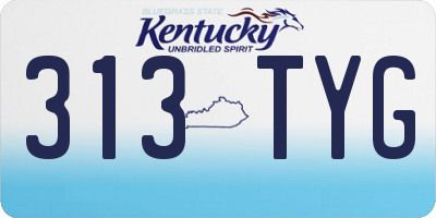KY license plate 313TYG