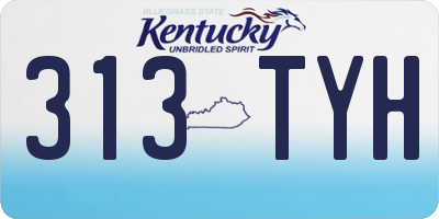 KY license plate 313TYH
