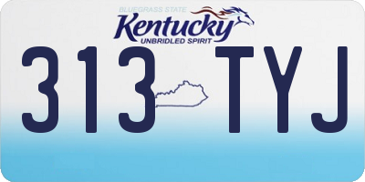 KY license plate 313TYJ