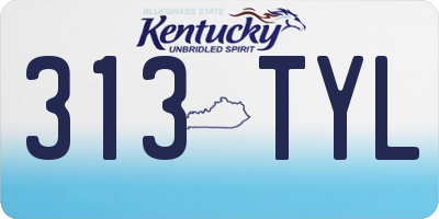 KY license plate 313TYL