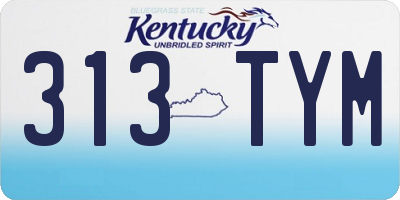 KY license plate 313TYM