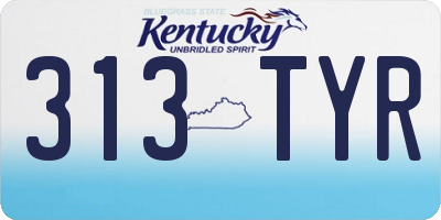 KY license plate 313TYR