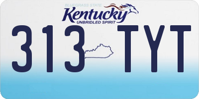 KY license plate 313TYT