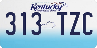 KY license plate 313TZC