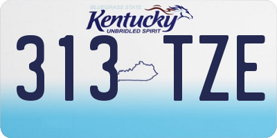 KY license plate 313TZE