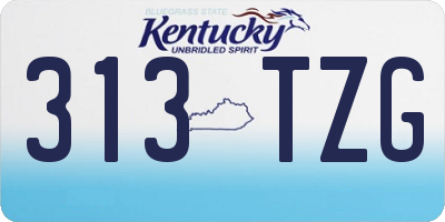 KY license plate 313TZG