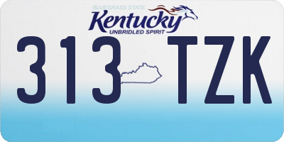 KY license plate 313TZK
